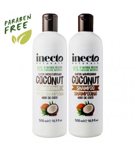 Inecto Naturals Super Moisturising Coconut Shampoo & Conditioner, 500 ml