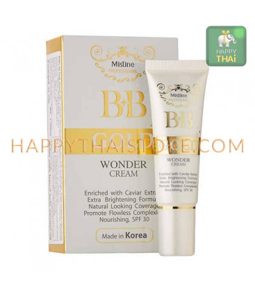 Mistine BB Gold Wonder Cream Caviar Extract Brightening SPF30, 15 g