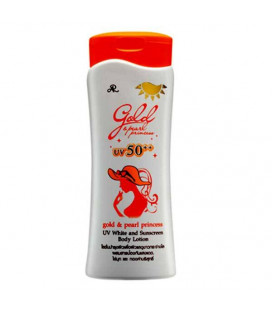 Aron Sunscreen Body Lotion Gold and Pearl Princess UV50++ ,300 ml