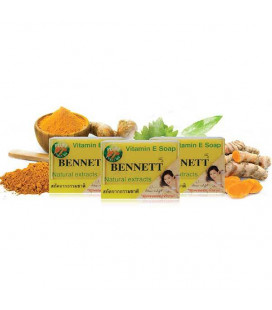Bennett Handmade Vitamin C&E Natural Whitening Anti Aging Skin Soap Curcuma, 130 g